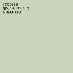 #CCD3BB - Green Mist Color Image